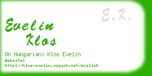 evelin klos business card